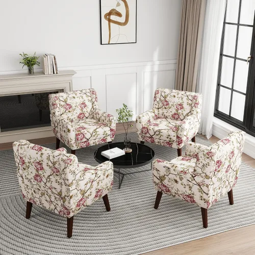 Miniatura 66 de Silla decorativa de piel sintética, moderna silla tapizada para sala de estar, cómodos asientos individuales con botones, asiento de lectura Negro