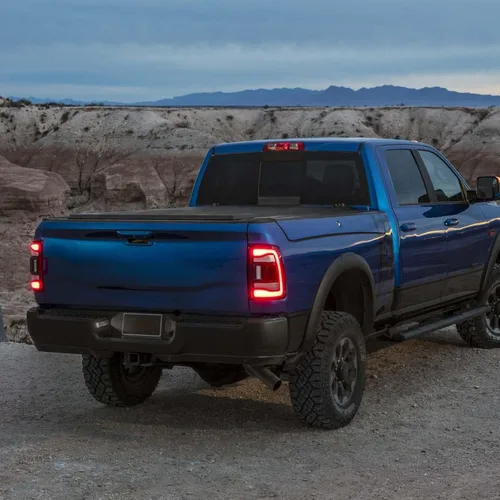 Miniatura 7 de FIONE: Para Dodge Ram 1500 Ensamble de Luz Trasera Sin Zona Ciega 2019-2022 Tipo LED y Lente Roja Cromada Interior Lado Derecho del Pasajero Luz