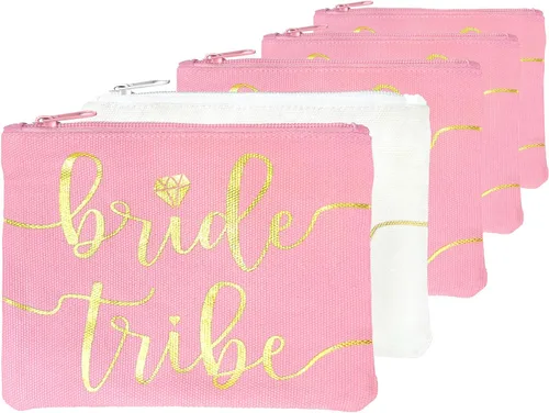 Miniatura 20 de Bride Tribe - Bolsas de maquillaje para despedida de soltera, despedida de soltera, boda, bolsa de artículos de tocador, kit de supervivencia