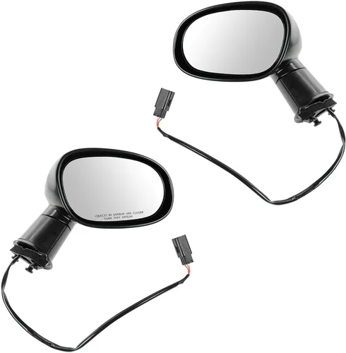 Miniatura 13 de TRQ Juego de conjunto de espejos laterales del conductor y del pasajero de 2 piezas con ajuste eléctrico, calefacción y memoria en negro Compatible