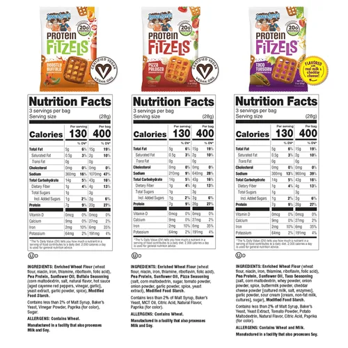 Miniatura 2 de Lenny & Larry's FITZELS Pretzels de Proteína [Paquete de Variedad GAME DAY] – 12 x Bolsas de 3oz de Bocadillos Altos en Proteína con 20g de Proteína