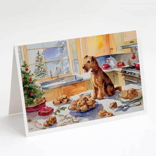 Miniatura 94 de Caroline's Treasures DAC3884GCA7P Paquete de 8 tarjetas en blanco de Navidad con galletas de husky siberiano Tarjetas de felicitación con sobres