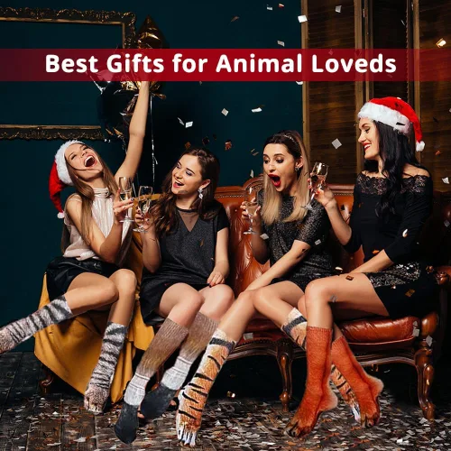 Miniatura 2 de ZXGXLAW Regalos divertidos, diseño de gato loco, perro, pata de tigre, calcetines de Navidad para mujeres, hombres, adolescentes, Navidad