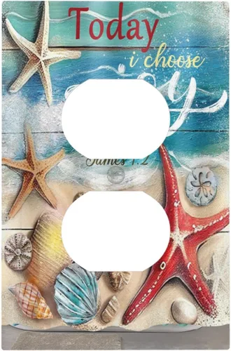 Miniatura 36 de Divertidas Cubiertas de Interruptor de Luz de Tiburón Azul del Océano Mujer Nadando 1 Gang Placa de Pared de Palanca Individual Cubierta Decorativa