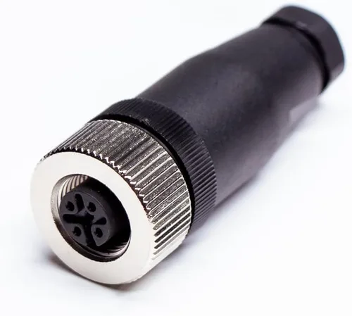 Miniatura 14 de Elecbee Conector de cable M12 Circular Impermeable Enchufe de Aviación Terminación de Tornillo Instalable en Campo Desapantallamiento Recto