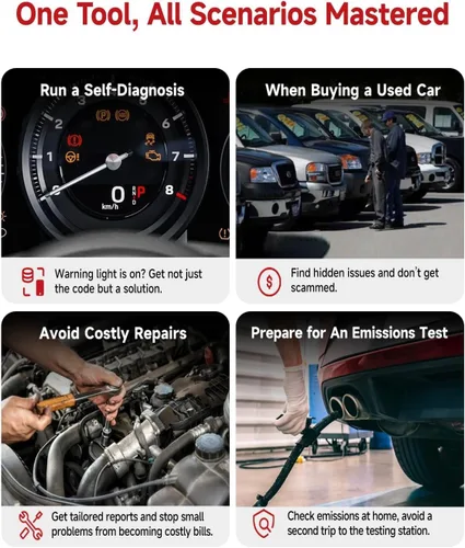 Miniatura 7 de Rocco OBD2 Escáner Bluetooth para iOS Android, herramienta de diagnóstico AI para reparación de automóviles, sin tarifa de suscripción, AutoVIN, más