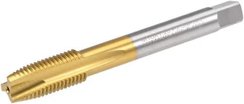 Miniatura 9 de uxcell Tapón de punta en espiral roscado M8 x 1 rosca, roscas de tierra H2 3 flautas, acero de alta velocidad HSS 6542, recubierto de titanio