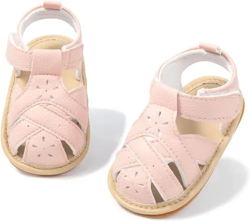 KIDSUN Sandalias para bebés, niñas y niños, suela de goma antideslizante, para verano, playa, al aire libre, zapatos para cuna