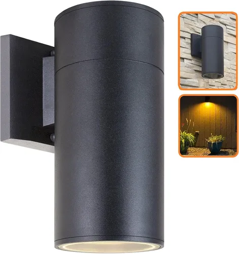 Miniatura 15 de Farol de pared para exteriores, lámpara exterior – Listado ETL, aluminio antioxidante, impermeable, montaje en pared, diseño rectangular – 1