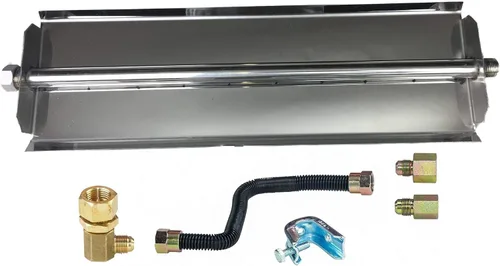 Quemador de gas lineal de 36 pulgadas con kit de conexión completo, quemador de chimenea hecho de acero inoxidable, diseñado para chimenea LP o Kit