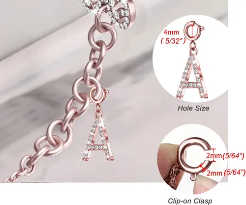 Miniatura 2 de Secbolt Dijes compatibles con Apple Watch pulsera para mujer, Diamante de imitación