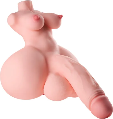 Consolador de 15 libras, muñeca sexual transexual, juguete sexual trans, muñeca sexual 3 en 1 con pene penetrable, consolador grande, torso,