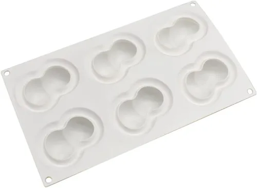 Miniatura 2 de Surakey Molde de cereza de 6 cavidades para hornear, postre, gelatina, helado, formas de frutas, molde de silicona para chocolate, dulces