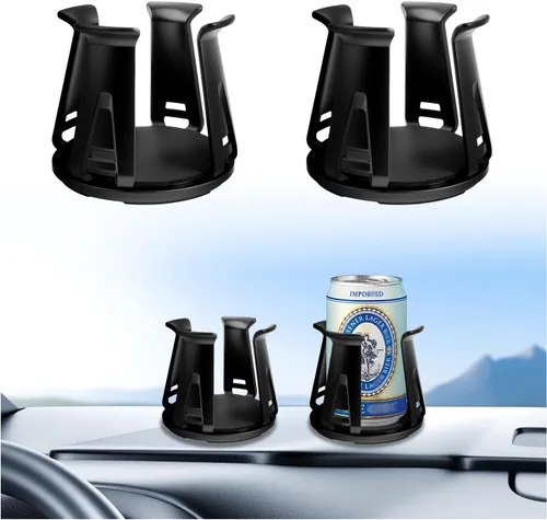 2 piezas de insertos para portavasos de coche con brazo de sujeción adaptativo, insertos autoadhesivos para portavasos de coche con soporte de
