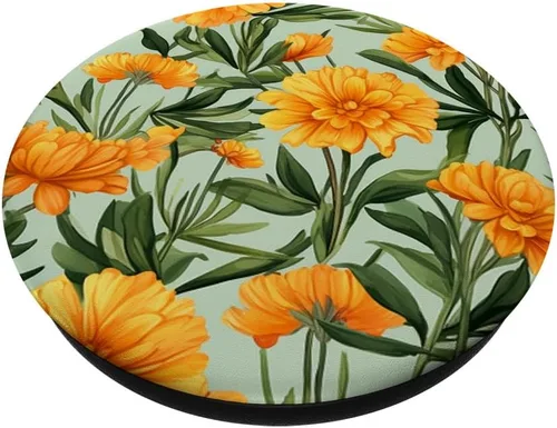 Miniatura 2 de PopSockets PopGrip estándar de flores de caléndula colorida floral