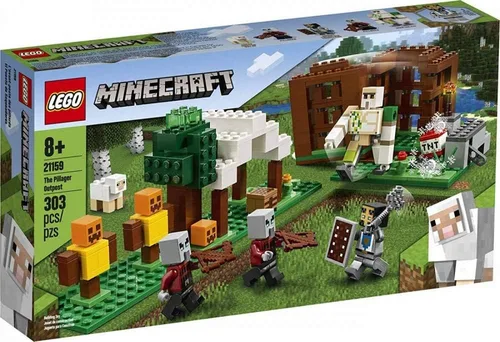 LEGO Minecraft El Puesto de los Pillagers 21159 - Impresionante set de construcción de figuras de acción y casa de juguete para niños, regalo de