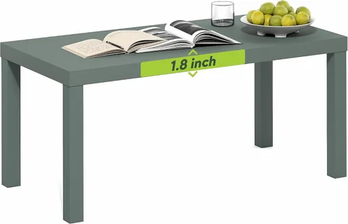 Miniatura 19 de Furinno Viola Mesa de Café, Mesa de Centro Moderna de 3 Niveles con Tablero de 1.2 Pulgadas de Grosor, Mesa Auxiliar con Estante Abierto y Blanco