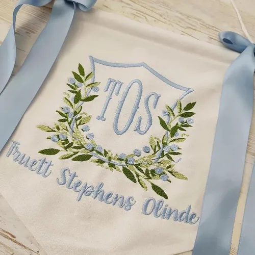 Miniatura 5 de Letrero personalizado de bienvenida para bebé, bandera bordada con nombre, letrero para puerta de hospital de bebé, con lazos, decoración de baby
