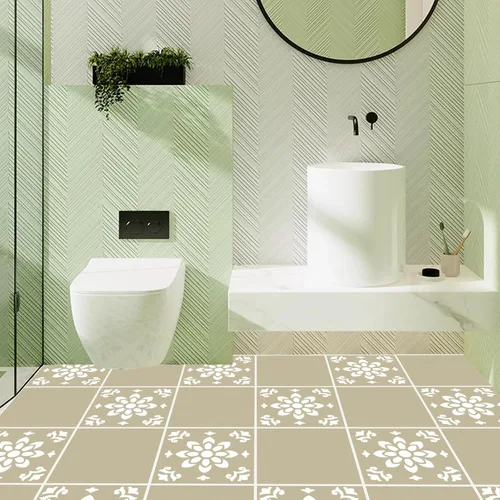 Miniatura 6 de Plantillas de azulejos reutilizables de 12 x 12 pulgadas, plantillas de piso de concreto para pintar pisos, azulejos, pasarela, patio, porche