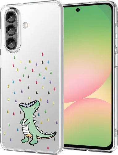 Miniatura 10 de Unov Funda diseñada para Galaxy A32 5G, funda transparente con [patrón antideslizante en relieve], protección delgada a prueba de golpes