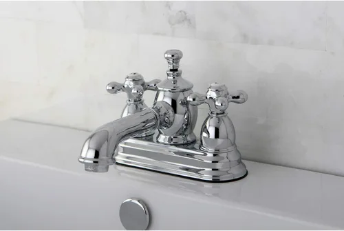 Miniatura 2 de Kingston Brass KS7001AX English Country - Grifo de baño central de 4 pulgadas, 4-1/2 pulgadas, cromo pulido
