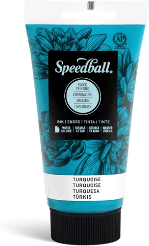 Miniatura 32 de Speedball Tinta de impresión en bloque soluble en agua 3815 – Color intenso con acabado satinado AP no tóxico 8 onzas líquidas, peltre