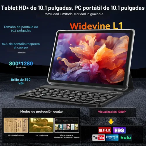 Miniatura 4 de Tablet 2026 Últimas tabletas Android 16 con pantalla Incell de 10.1 pulgadas, 24 GB de RAM 256 GB ROM /2 TB TF, Gemini AI, T606 Octa-Core + cámara