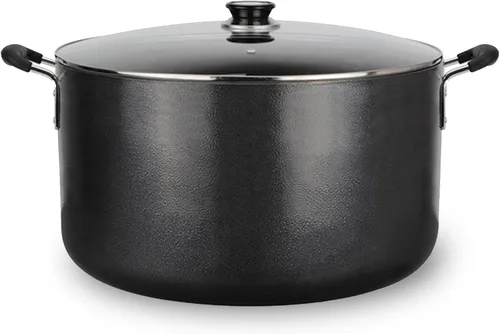 Miniatura 19 de Alpine Cuisine Olla antiadherente de 5 cuartos con tapa de vidrio templado y asas de transporte, utensilios de cocina multiusos, horno holandés