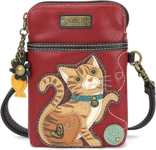 CHALA Bolso cruzado para teléfono celular, bolso de lona multicolor para mujer, con correa ajustable, Varios colores, Moderno