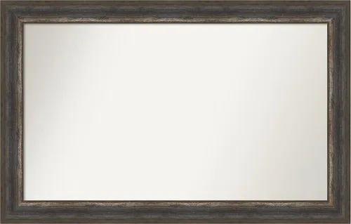 Miniatura 51 de Amanti Art Espejo de baño marrón para sobre el fregadero, 25 x 25 pulgadas, hecho a medida, espejo de tocador cuadrado marrón medio, marco de madera