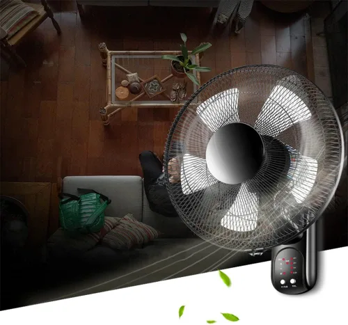 Miniatura 3 de Ventilador de Pared para Habitación De Niños, 60 W, Color Negro, 3 Velocidades, para El Hogar, El Dormitorio Y La Oficina, Negro-16.3 pulgadas