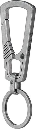 Miniatura 11 de Llavero con mosquetón de titanio KeyUnity, organizador EDC de liberación rápida con llavero Km16bk