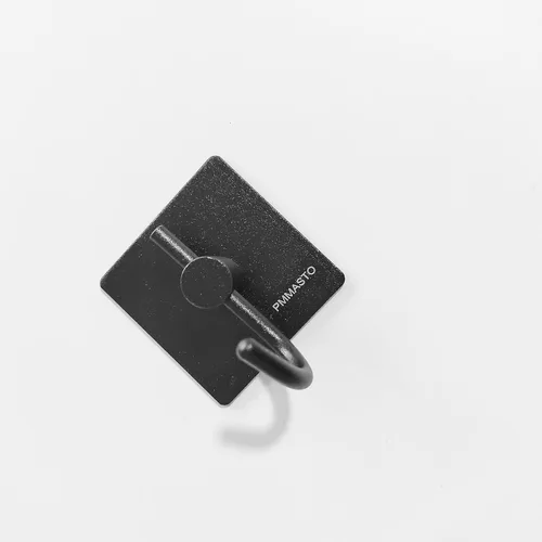 Miniatura 6 de PMMASTO Ganchos para toallas – Gancho de pared resistente para colgar – Ganchos de ducha (negro, forma de J, 6 unidades)