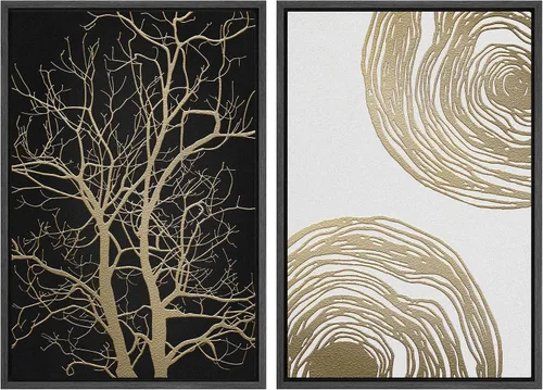 Miniatura 154 de MUDECOR Lienzo enmarcado para pared, bosque brumoso, reflejos, paisaje tranquilo, ilustraciones modernas, arte decorativo, bohemio, tranquilo/zen