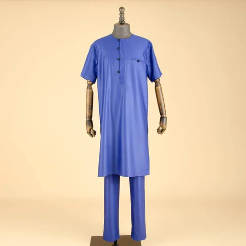 Miniatura 3 de Dashiki - Conjunto de ropa para hombre africano, abrigos largos, camisas estampadas y pantalones Ankara, trajes tribales
