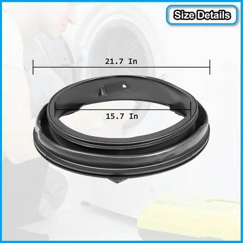 Miniatura 7 de W11314648 W10897390 Junta de sello de puerta de lavadora Compatible con lavadora de carga frontal Whirlpool, Maytag, Inglis y Amana, Reemplazo#