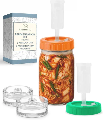Miniatura 10 de Elementi Juego de 6 pesas de fermentación de vidrio, peso de fermentación de vidrio de fácil agarre, ajuste perfecto para tarros de conservas