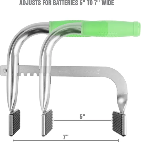 Miniatura 4 de OEMTOOLS 25316 Portador de baterías, agarre, levante y lleve baterías de poste superior o lateral, almohadillas de goma agarran