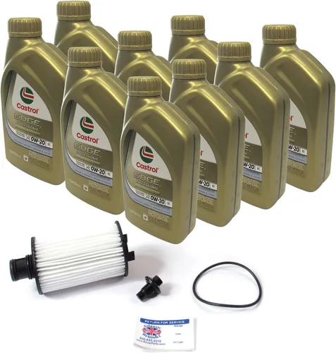 Kit completo de cambio de aceite compatible con Land Rover LR4, Discovery 5 y Range Rover Sport y tamaño completo, incluye filtro de aceite de