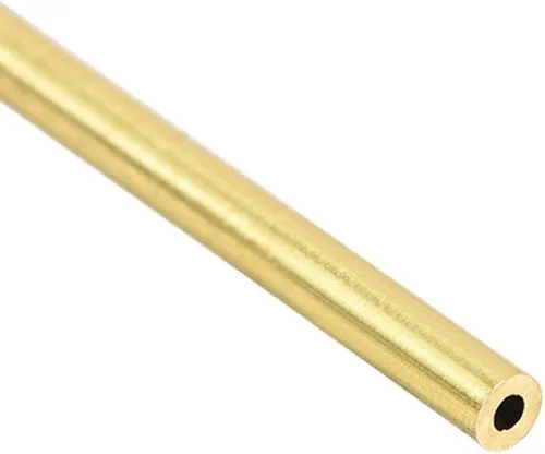 Miniatura 4 de uxcell Tubo redondo de latón, 0.079 in de diámetro exterior 0.020 in de grosor de pared 1.181 in de longitud, tubo sin costuras para manualidades