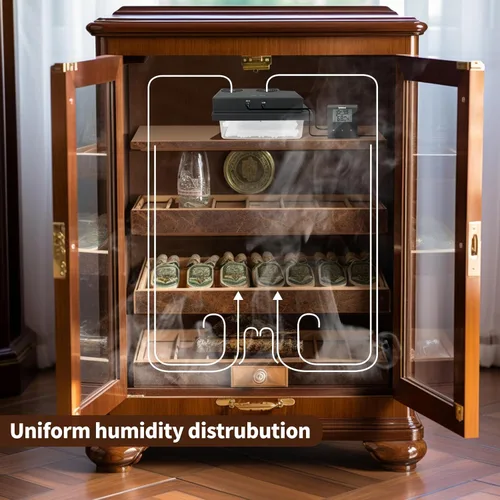 Miniatura 7 de Briidea Humidificador eléctrico para gabinetes de 10 a 16 pies cúbicos, ajustable de 30% a 80% de RH, control preciso de temperatura y humedad