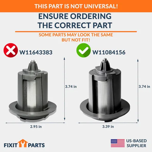 Miniatura 3 de Proveedor con sede en Estados Unidos - Filtro de bomba de circulación W11084156 reemplaza a W10713298 compatible con lavavajillas Whirlpool