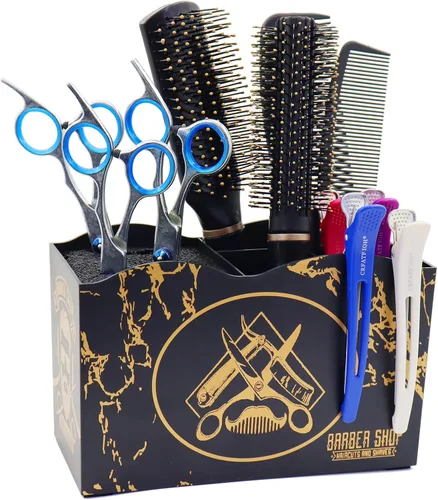 Miniatura 2 de Caja de soporte para tijeras de peluquería, suministros de peluquería, accesorios para estación de herramientas, organizador de escritorio, clips