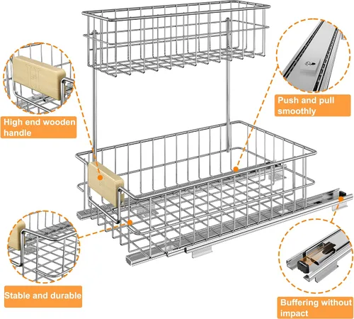 Miniatura 5 de ROOMTEC Bajo fregadero extraíble 21.5" profundo izquierdo