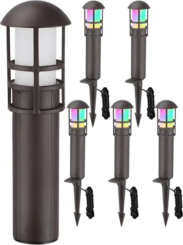 Miniatura 12 de LEONLITE Paquete de 12 luces LED para caminos de paisaje, 3 W y 12 V AC/DC, luces de camino de bajo voltaje CRI90+, IP65 impermeable, no regulable
