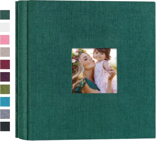 Miniatura 43 de Mublalbum Álbum de Fotos Pequeño 4x6 200 Fotos Cubierta de Lino Libro de Imágenes con Bolsillos Horizontales para Boda Familia Aniversario y Bebé