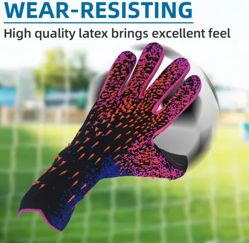Miniatura 3 de Scott Edward Guantes de portero de fútbol para niños y adultos, kit de portero de fútbol premium, súper agarre y protección, talla 6/7/8/9/10 Rojo