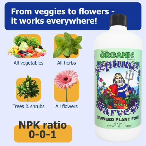 Miniatura 3 de Neptune's Harvest Fertilizante de algas marinas 0-0-1 (36 onzas)