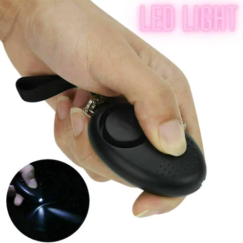 Miniatura 3 de Alarmas de seguridad personal para mujeres, sirena, reutilizable, aprobada por la policía, 140 dB, pequeña alarma de seguridad personal con luz LED