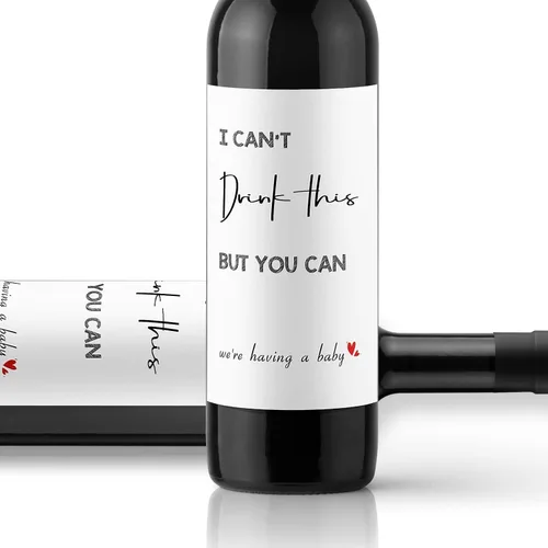 Miniatura 7 de Etiquetas de vino para anuncios de embarazo, 8 unidades ● Etiquetas de vino para anuncios de bebé, anuncio de embarazo para tías, revelación